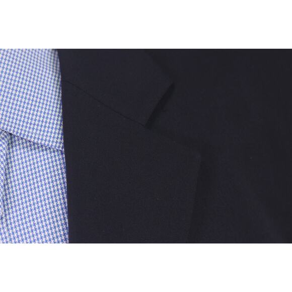 John Varvatos Solid Black Wool Stretch 2-Btn Blazer Jacket 42L - Picture 5 of 9